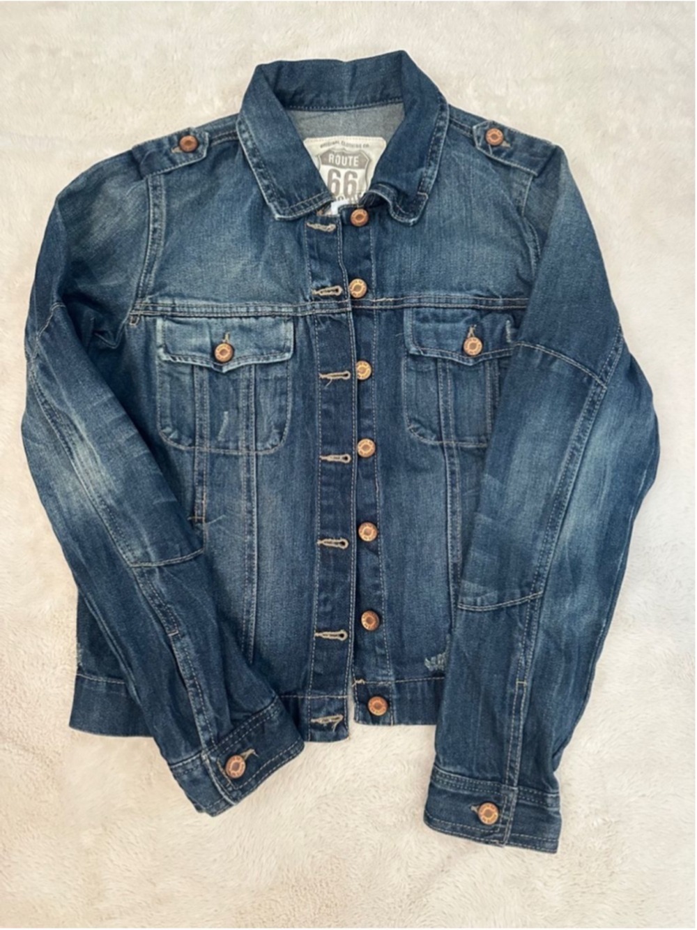 Route 66 Denim Jacket Blue Women's Small